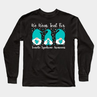 We Wear Teal For Tourette Syndrome Awareness Long Sleeve T-Shirt